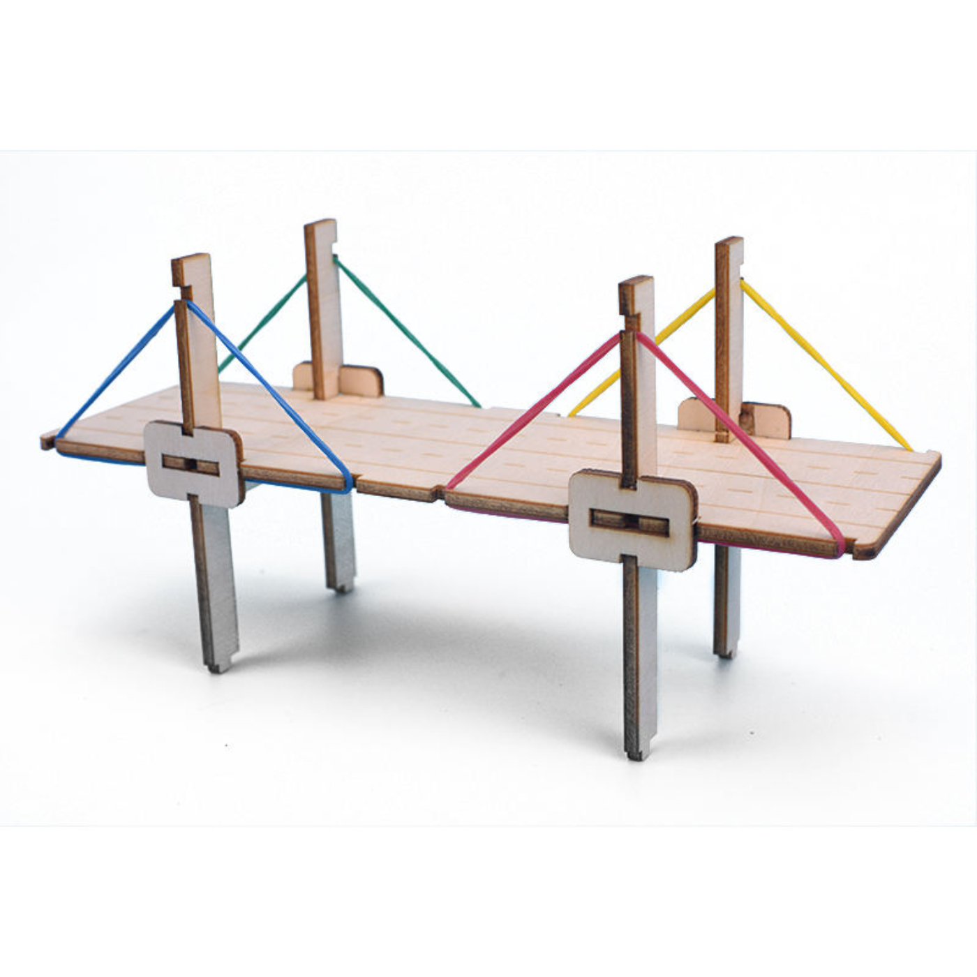 Pludo STEM Kit Little Builders – DIY Puzzle Toy for Kids 3–8 | Preschool-2 Cable Bridge Project DIY Kit -Pludo Education Kit -Robocraze