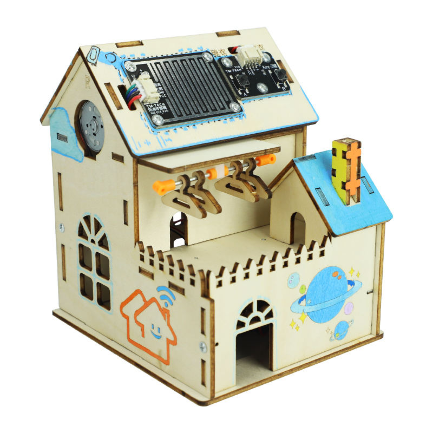 Pludo STEM Kit Rain Sensor Home – DIY STEM Toy for Kids 11–14 | Grade 6–8 Smart House Kit -DIY Kit -Pludo Education Kit -Robocraze