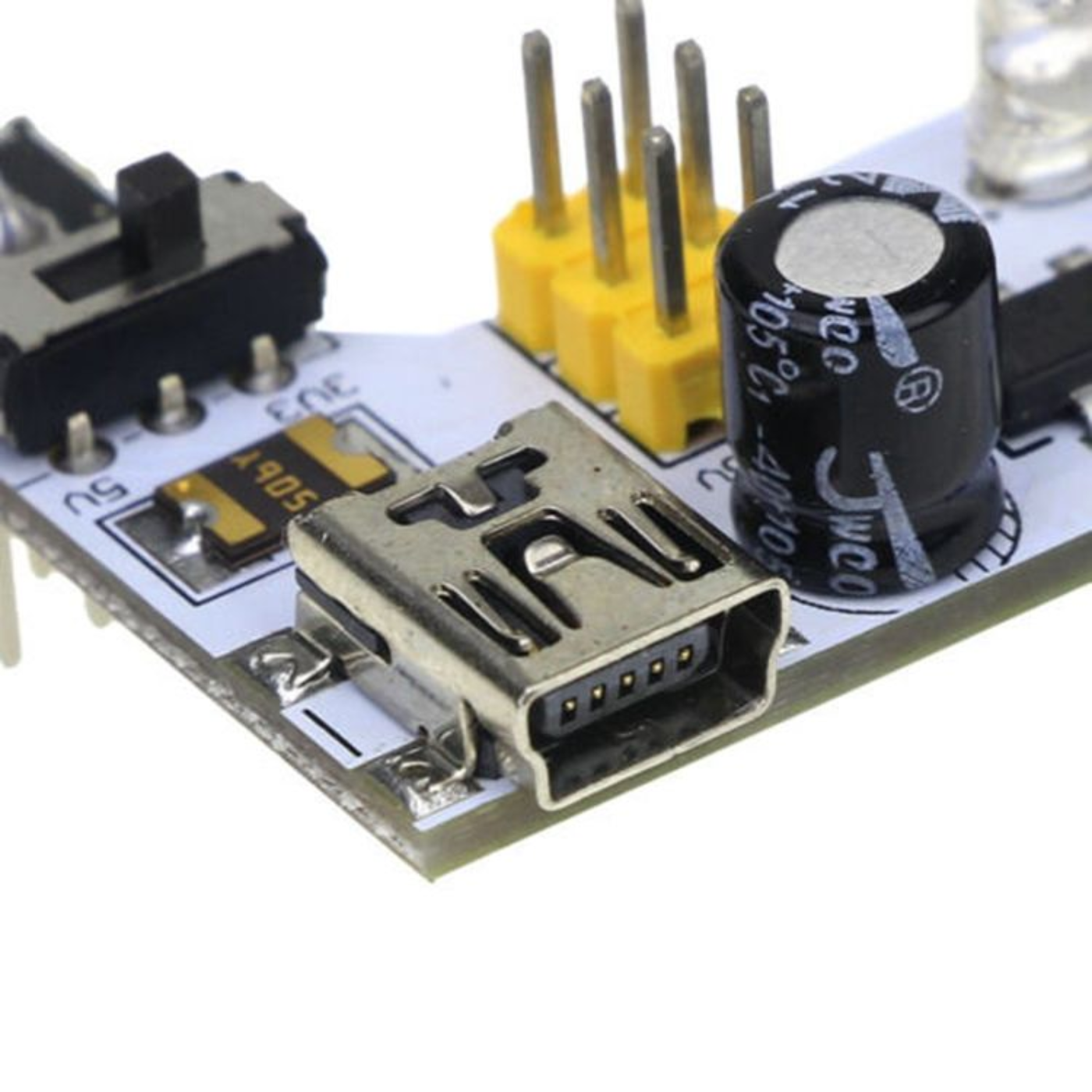 Breadboard Power Supply Module – Micro USB & DC 7–12V Dual Channel -Electronic Components -Robocraze