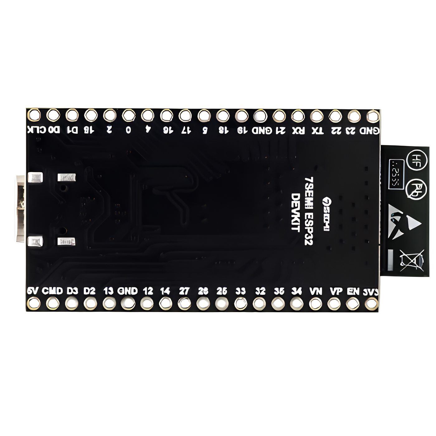 7Semi ESP32-DevKitC ESP32-WROOM Wi-Fi & BT/Bluetooth LE Development Board - Robocraze