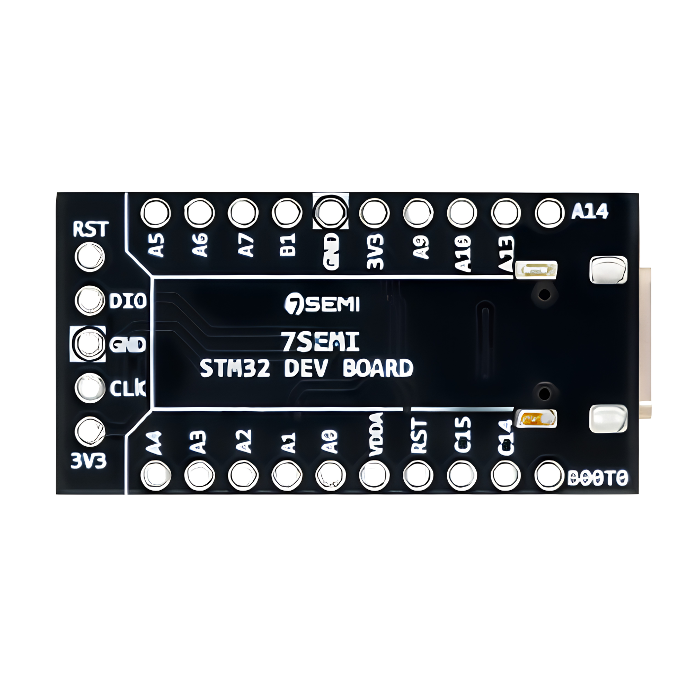 7Semi STM32 ARM 32-bit Cortex-M0+ RISC Mini Development Board USB-C - STM32L031F6P6 - Robocraze