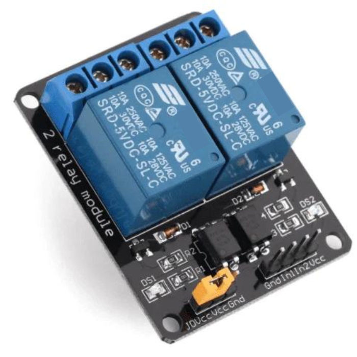 2-Ch 5V Relay Board – 2-channel 5V relay module for Arduino. -Relay Module -Robocraze