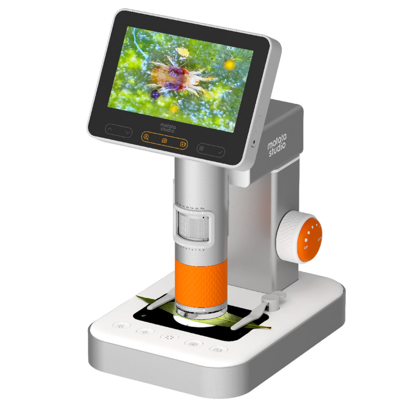 MatataStudio MX2-AS Portable Digital Microscope with 4.3-Inch 1080P Screen for Kids