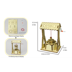 Pludo Pulley Well STEM Kit – DIY Smart Toy for Kids 8–11 | Grade 3–5 Wheel Transmission Project - DIY Kit -Pludo Education Kit -Robocraze