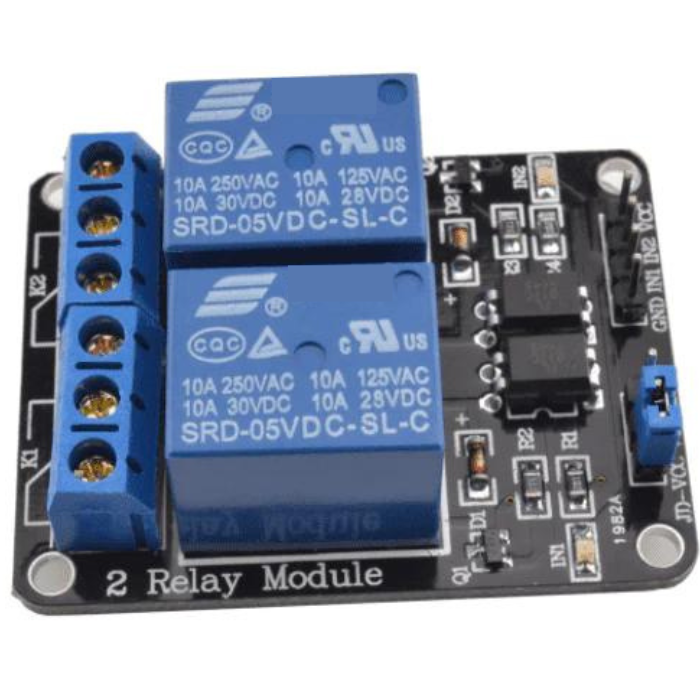 2-Ch 5V Relay Board – 2-channel 5V relay module for Arduino. -Relay Module -Robocraze