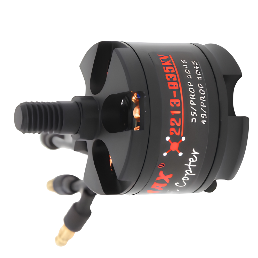 Emax MT2213 935KV Brushless Motor (CCW) with 1045 Propeller Pair - Black Cap for Multirotor Drones - Robocraze