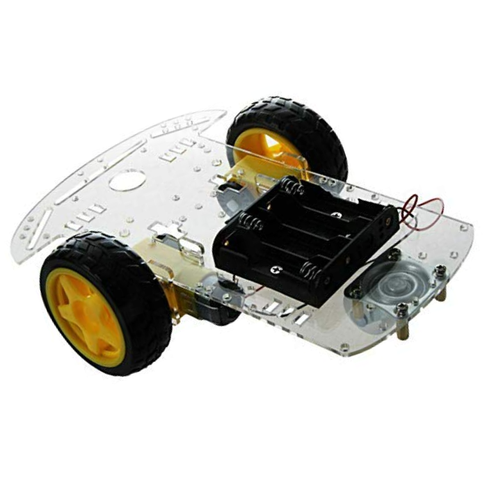 2WD Smart DIY Robot Car Chassis Kit – Lightweight 2-wheel chassis for robotics. -Robot Wheels and Chassis -Robocraze
