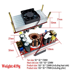 1800W 40A DC to DC Adjustable Power Supply Step Up Module -Batteries & Power Supply -Buck/Boost -Robocraze