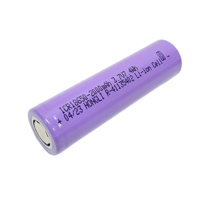 3.7V 2000mAh 18650 Li-ion Battery – Rechargeable battery for various needs. -Lithium Battery -Robocraze