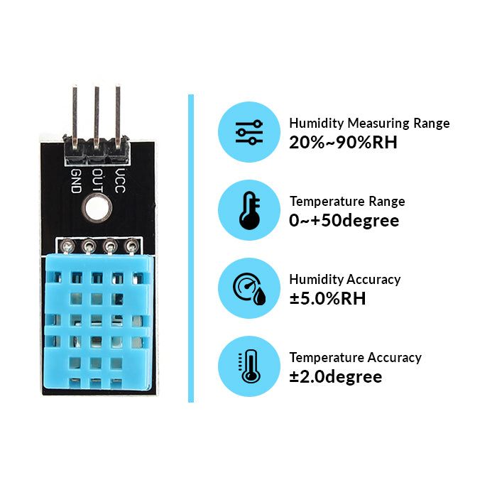 Buy DHT11- Digital Humidity and Temperature sensor Module Online in ...