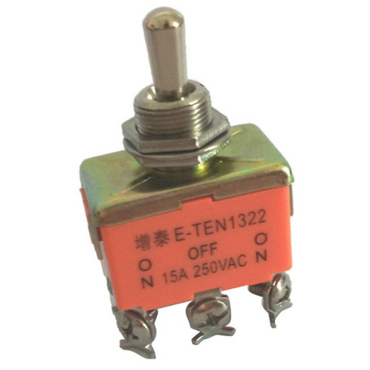 DPDT 6 Pin Toggle Switch ON-OFF-ON (15A 250V)-Robocraze