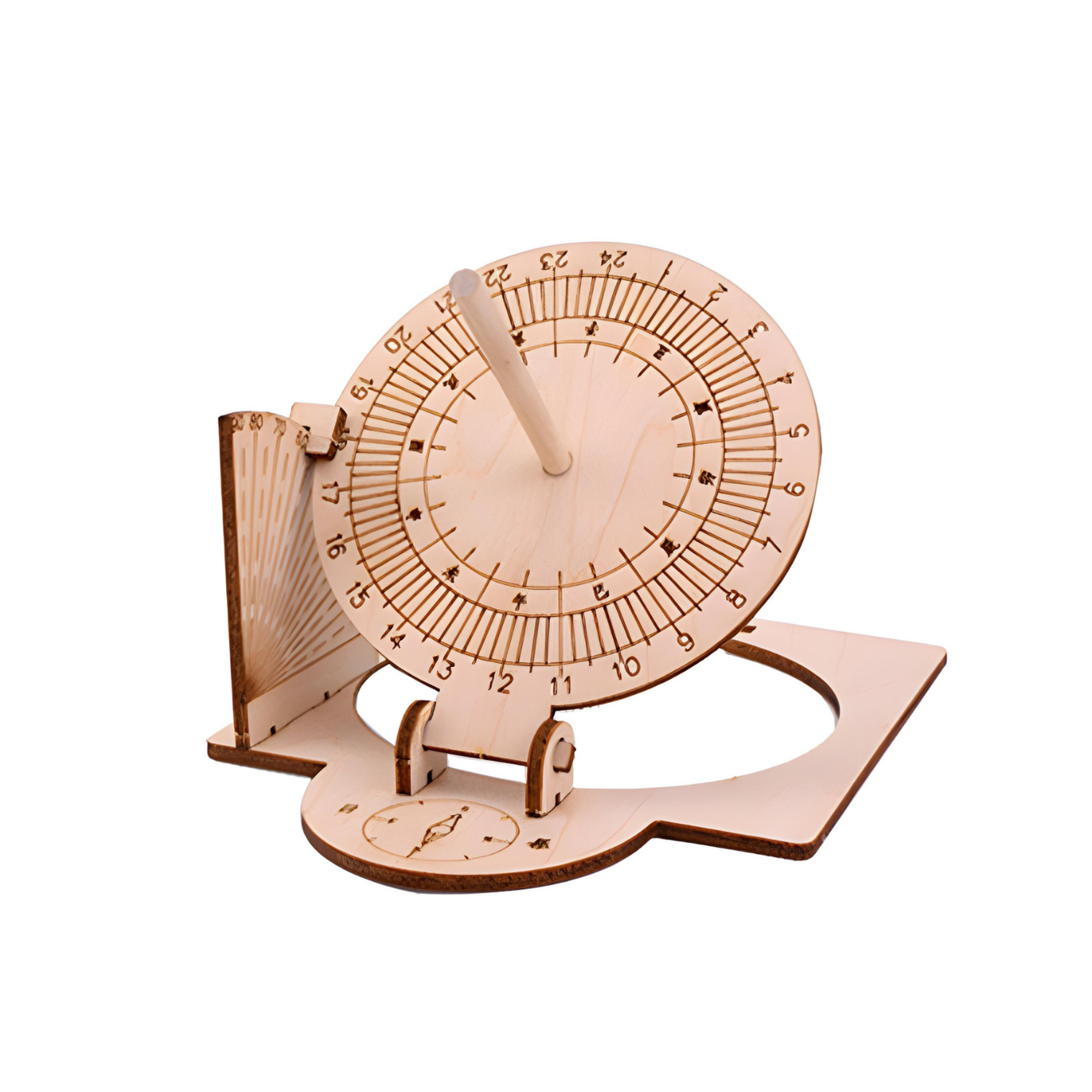 Pludo STEM Kit Sun Tracker – DIY Wooden Sundial Educational Toy for Kids 8–11 | Grade 3–5 Solar Time Science Learning Kit-image-2