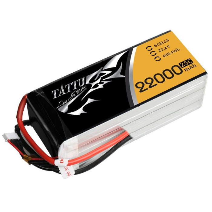 Original Tattu 22000mAh 25C 22.2V 6S1P XT90-S Lipo Battery