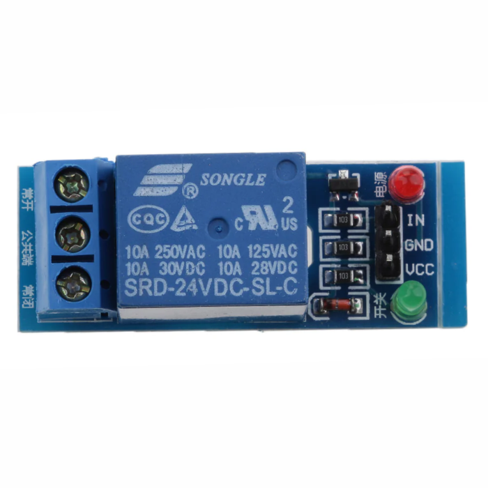 Multifunctional DC 24V 1CH Relay Module – 24V DC relay for automation & control. -Relay Module -Robocraze