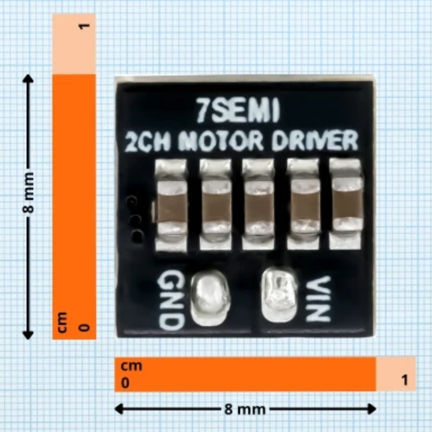 7Semi DRV8210 1A 1.65V–11V Dual Channel Motor Driver Nano Breakout -Electronic Modules -Breakout Boards -Robocraze