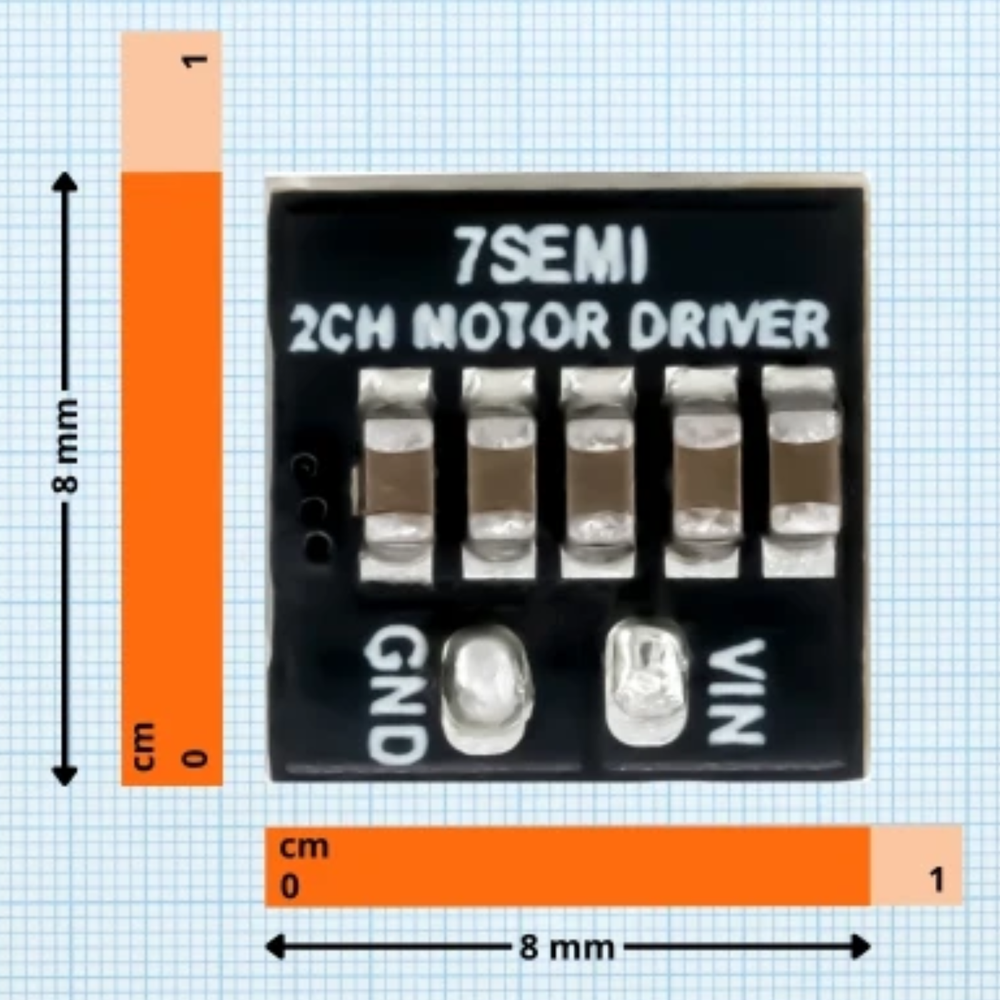 7Semi DRV8210 1A 1.65V–11V Dual Channel Motor Driver Nano Breakout -Electronic Modules -Breakout Boards -Robocraze