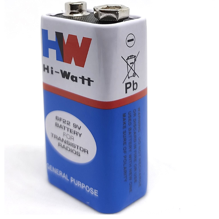 9V HW High-Quality Battery – 9V battery for smoke detectors, toys & electronics.-HW Battery -Robocraze