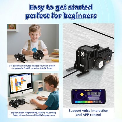 ACEBOTT QE032 TruckBott Smart Car Kit with ESP32 Controller Supports Arduino, ACECode & Python| STEM Classroom & Home Education – Year 5 Level 2 -DIY Kits -Robotic Kits -DIY Car Kit -Robocraze