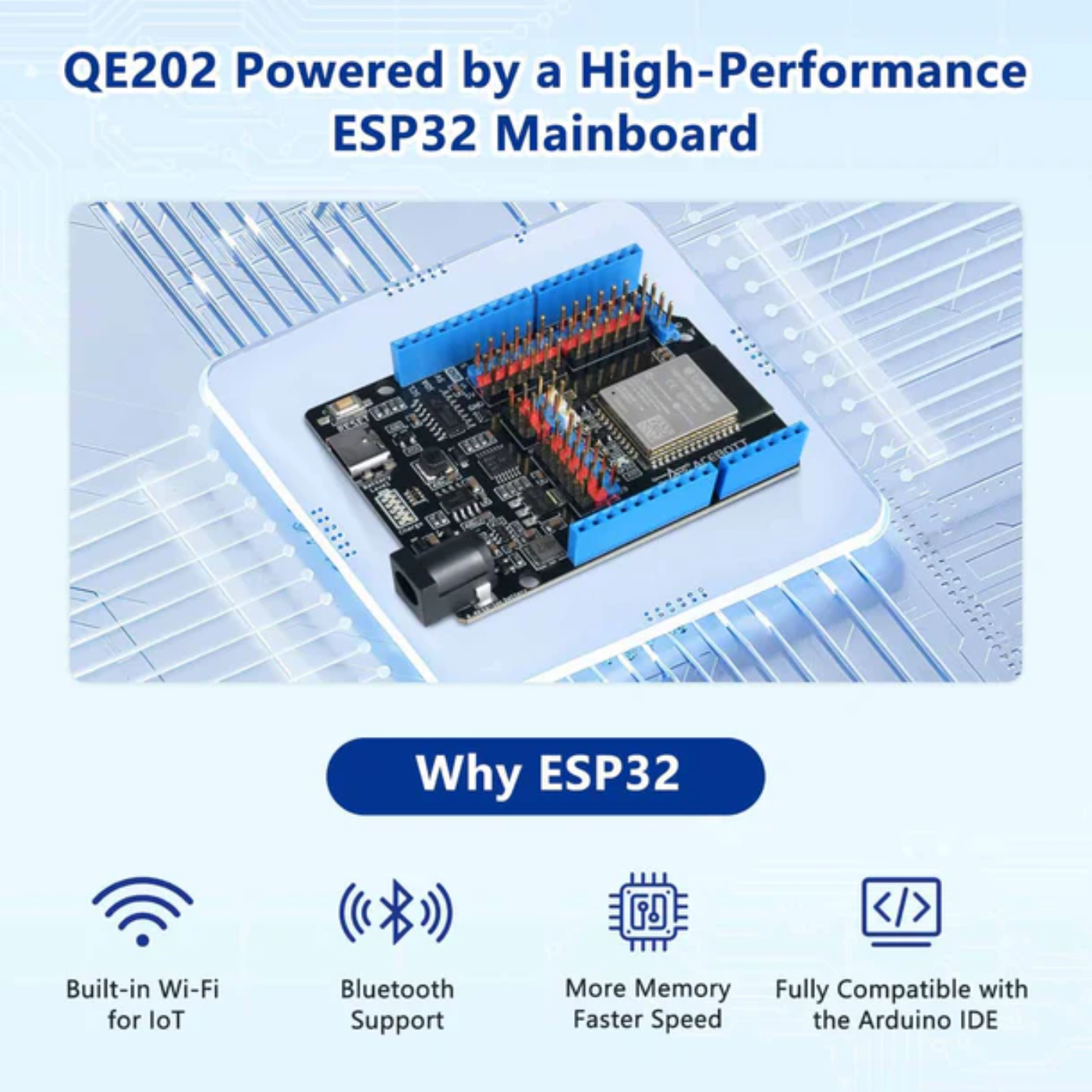 ACEBOTT QE202 ESP32 Advanced Electronic Sensor Project Learning Kit 26-in-1 - Robocraze