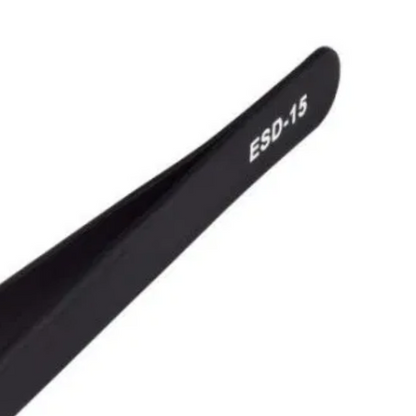 ESD-15 Black Tweezer Cross Tip Anti-Static-Robocraze