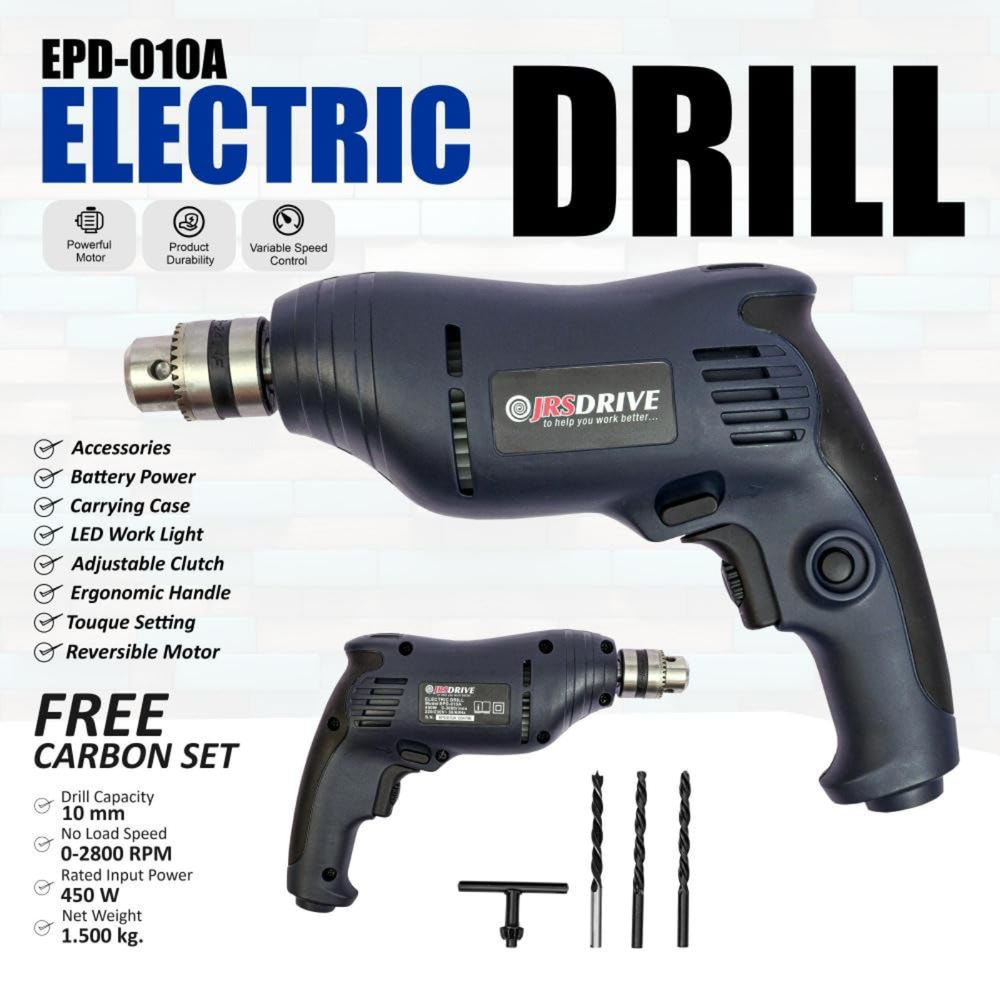 Eastman EPD010A Reversible/Variable 10mm Electric Drill Machine -Tools & Instruments -Hand Tools -Robocraze