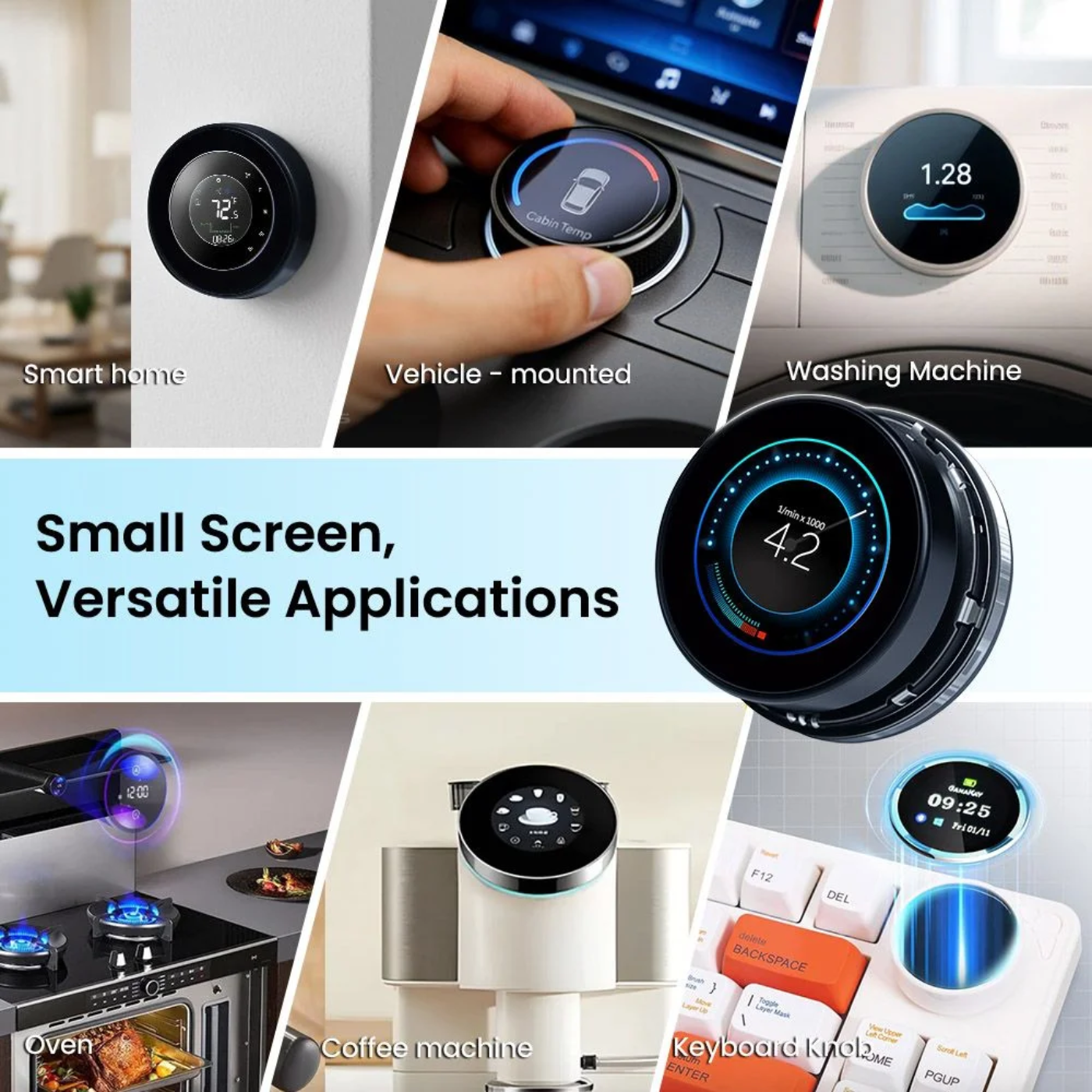 Elecrow CrowPanel 1.46-inch HMI ESP32-S3 Rotary Display 360×360 IPS Round Touch Screen - Robocraze