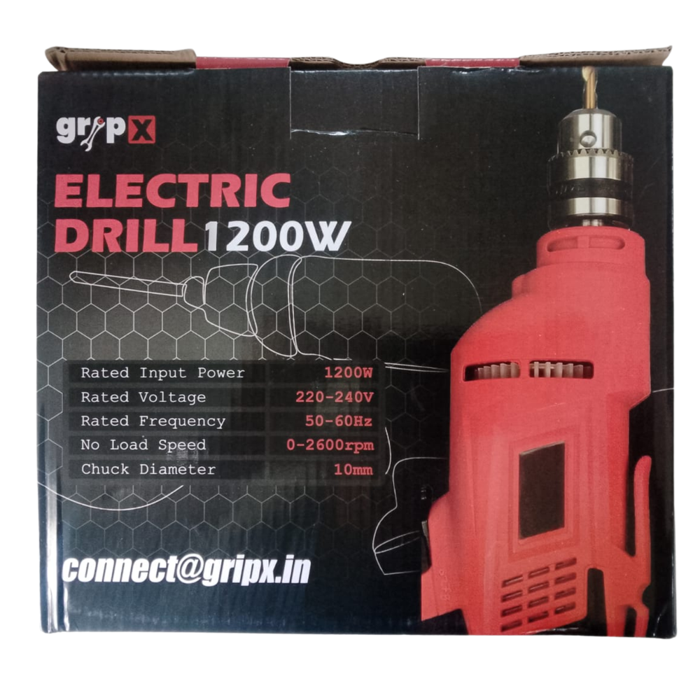 Gripx 10mm Electric Drill Machine 1200W - Robocraze