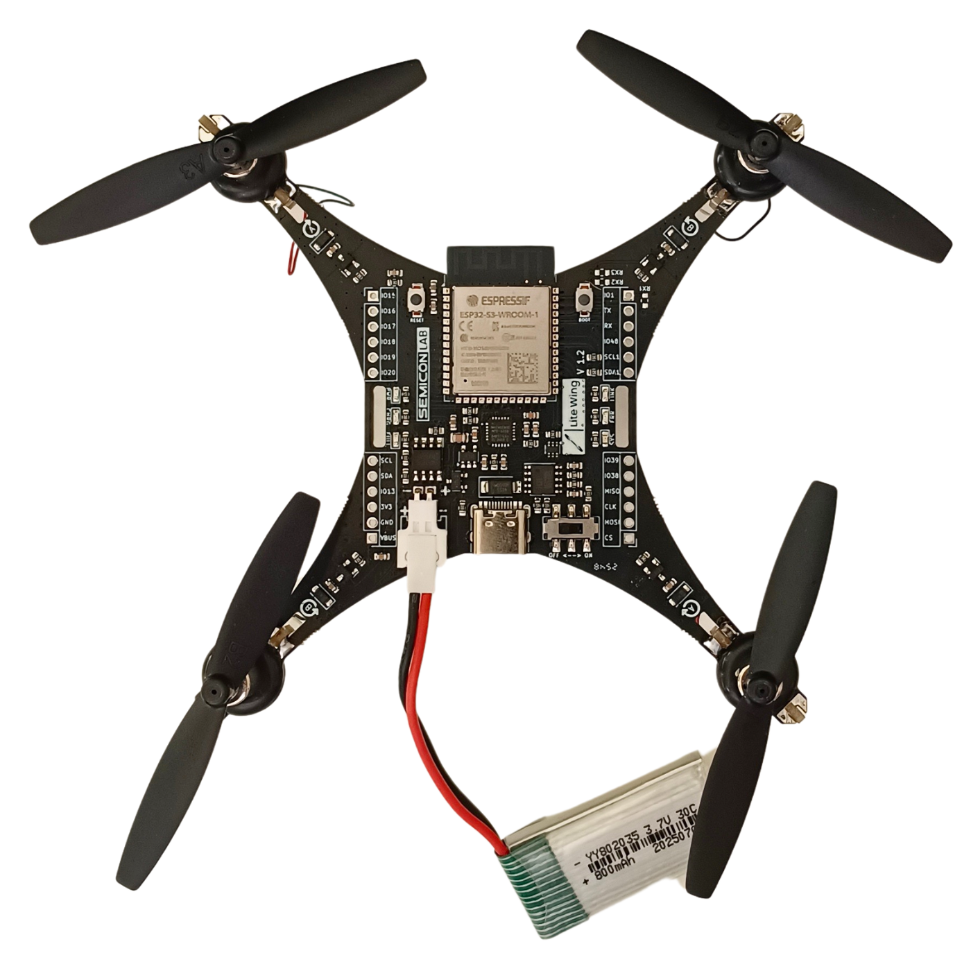 LiteWing ESP32-S3 DIY Drone Kit – Programmable Drone for Makers & Developers -Drone Parts -DIY Drone Kits - Robocraze