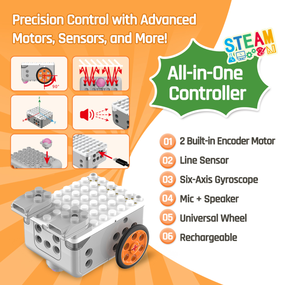 Build Coding Bots Makerzoid STEAM Super Bot Master Premium Educational Coding Robot Kit ...