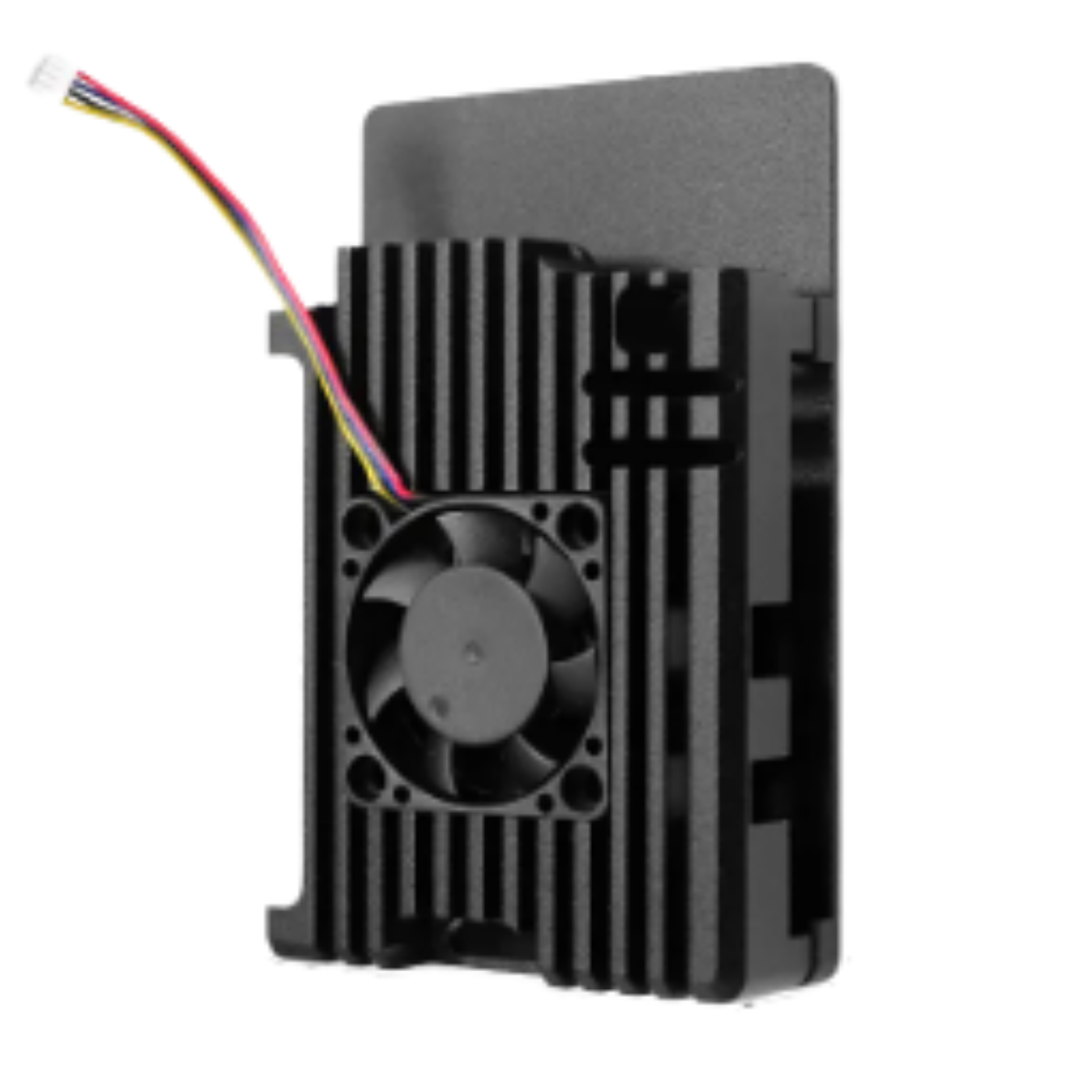Metal Case with Cooling Fan for Raspberry Pi 4 Black Aluminum Enclosure -Raspberry Pi -Cases -Robocraze
