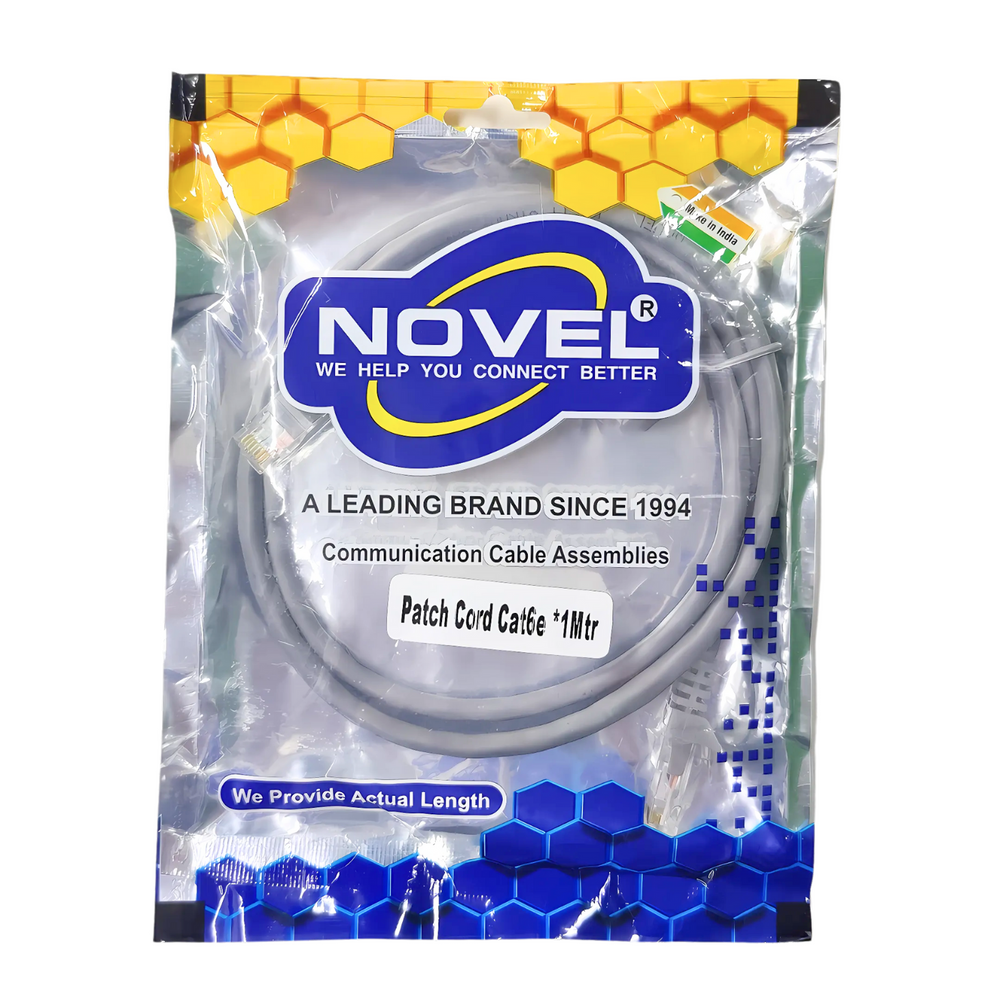 NOVEL Cat 6E Patch Cord Cable 1 Meter -Cables -Ethernet -Robocraze