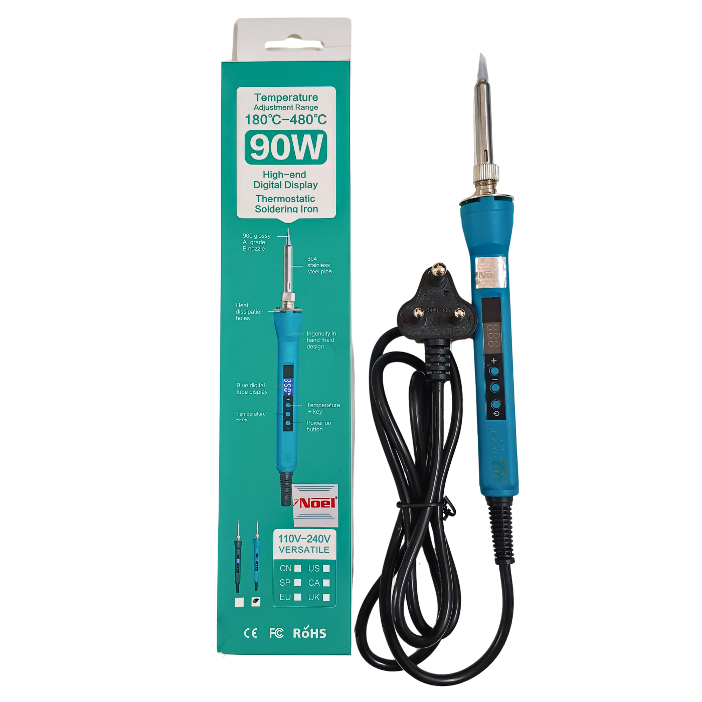 Noel Adjustable Temperature Controlled Soldering Iron 90W -Soldering Machine -Soldering Kit -Robocraze