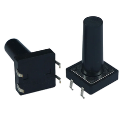4 Pin Tactile Push Button Switch 12X12X21mm (Pack of 5) -Electronic Components -Switches -Push Buttons -Robocraze