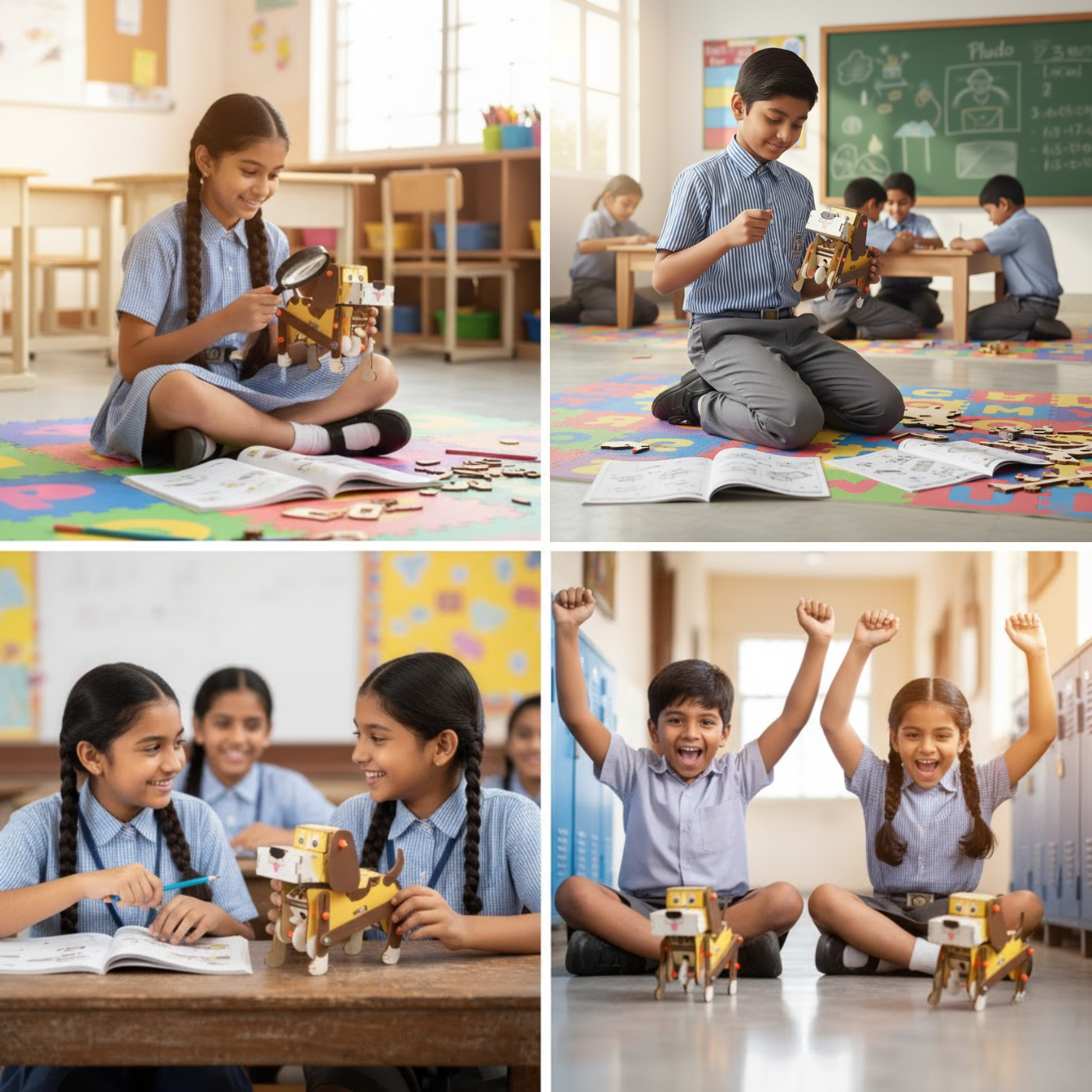 Pludo Robotic Walking Dog - STEM Toy on Motion & Robotics for Ages 8–11 | Grade 3 to 5 -DIY Kit -Pludo Educational Kit -Robocraze