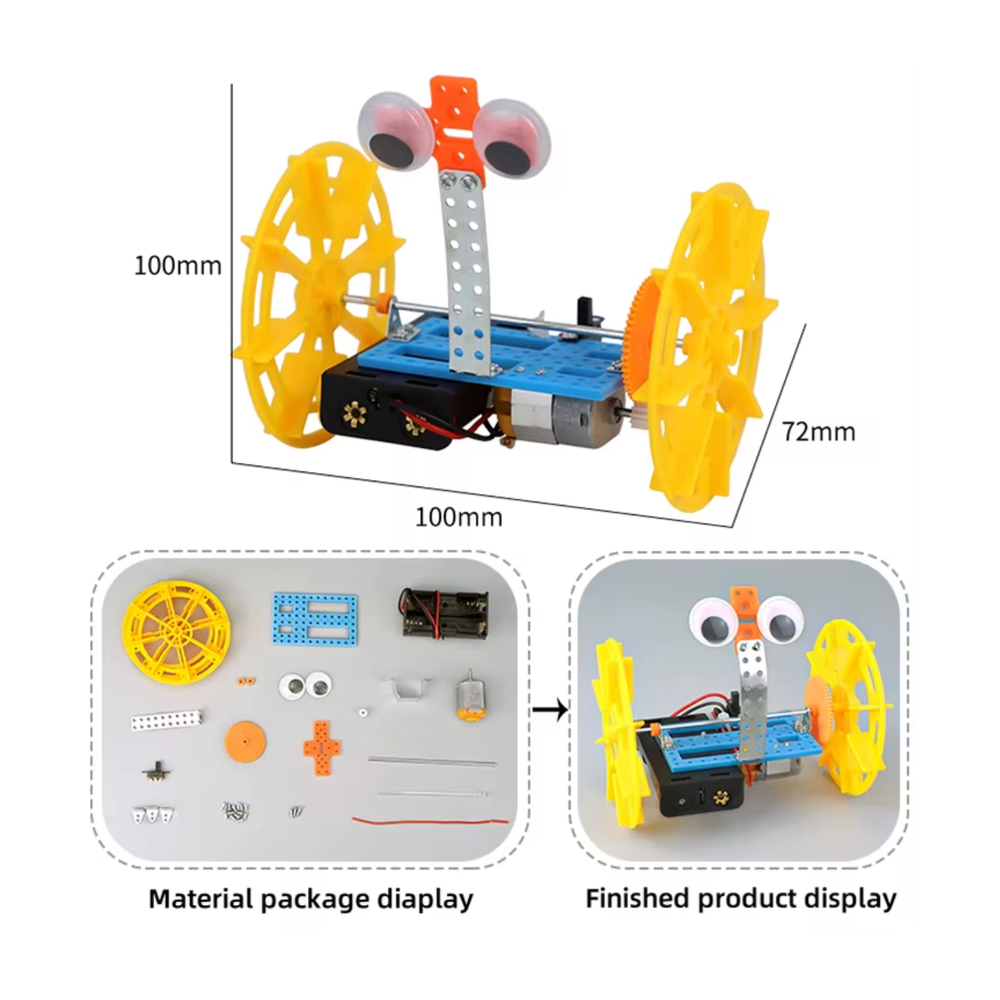 Pludo Self Balancing Car – Balance & Motion Learning DIY Kit for Kids Ages 5–8 | Grade 1-3 - DIY Car Kit - Robocraze