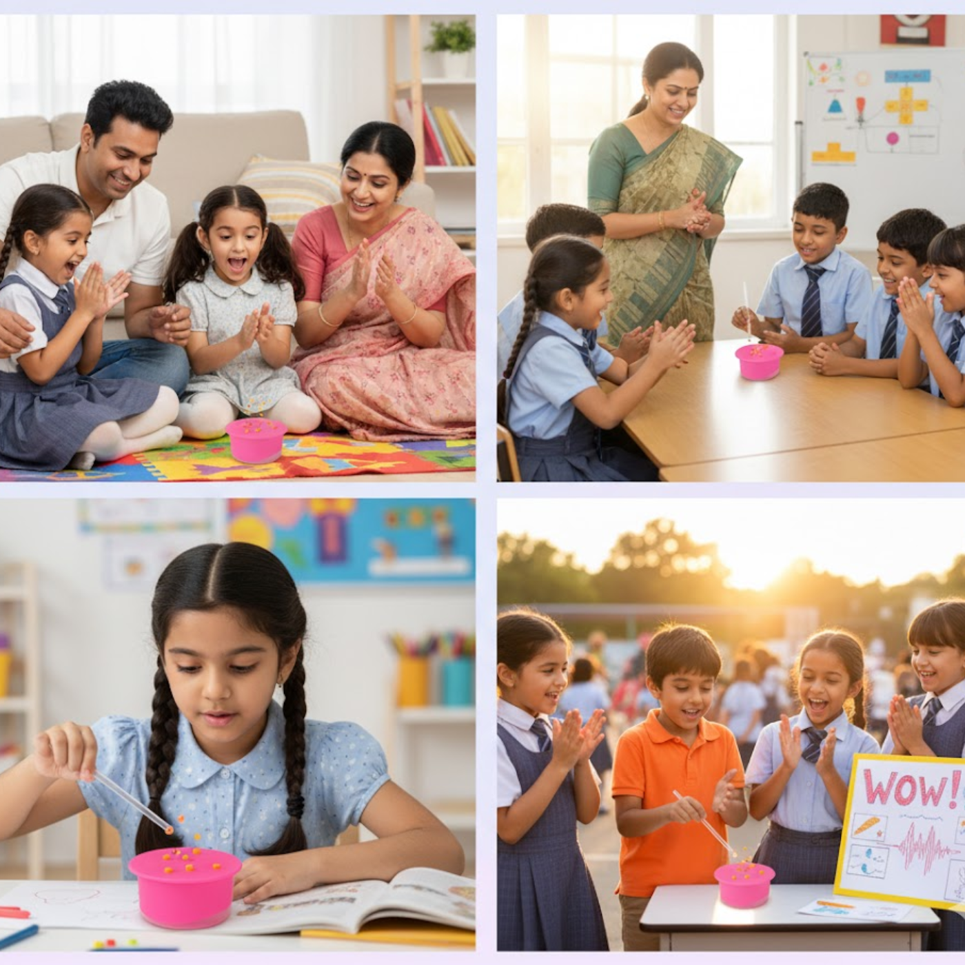 Pludo Tiny Musicians – DIY Science Experiment Kit for Kids 3–5 Yrs | Mont -2 Sound & Vibration Explorer Toy -DIY Kit -Pludo Education Kit -Robocraze