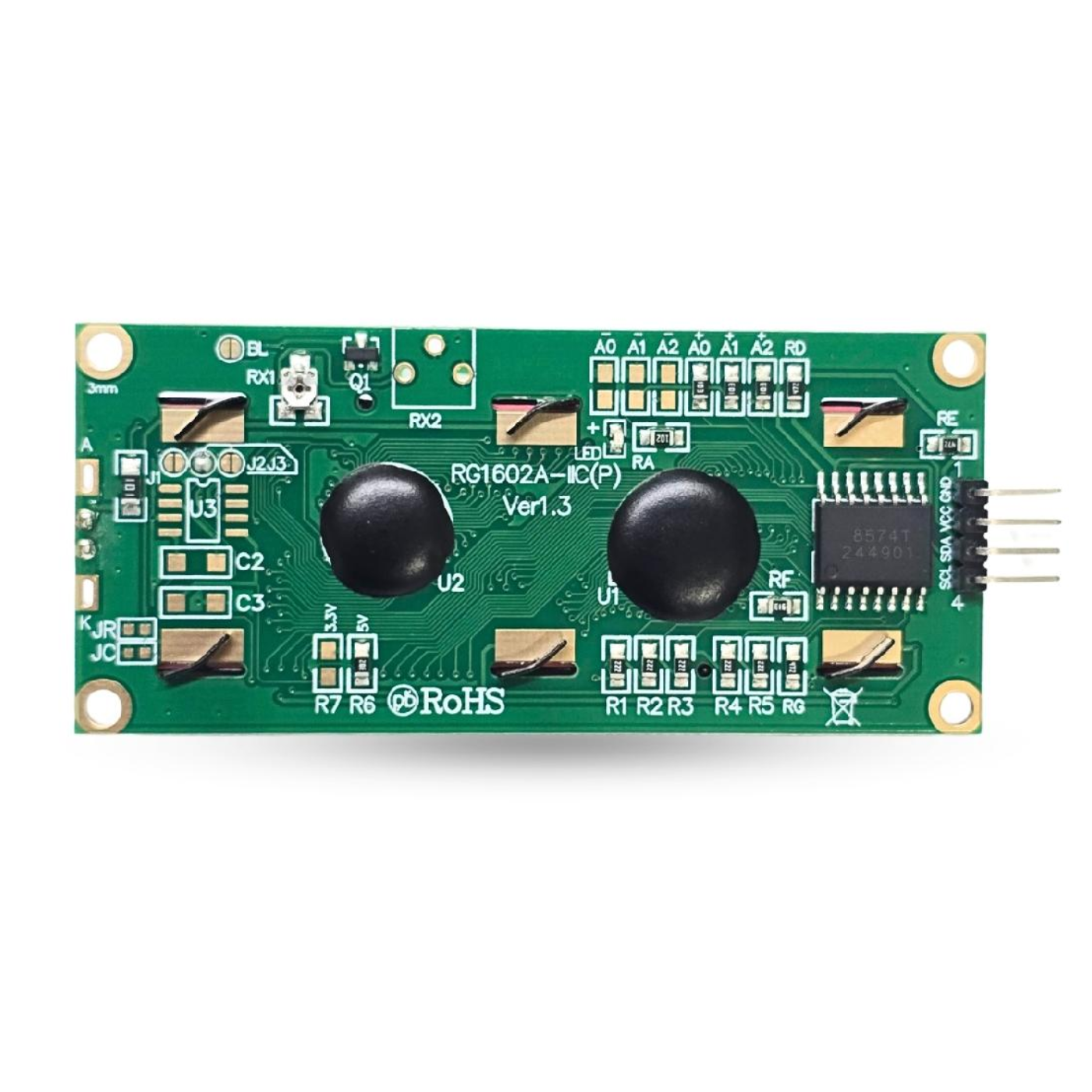 RG1602A-IIC(P) Blue LCD Display With I2C PCF8574T -Display Modules -LCD Displays -Robocraze