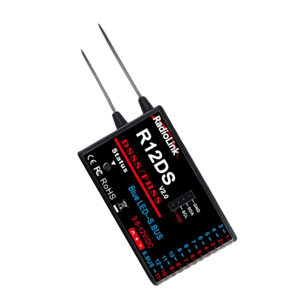 Radiolink R12DS 2.4GHz 12CH SBUS/PWM Receiver - Drone Parts - Robocraze