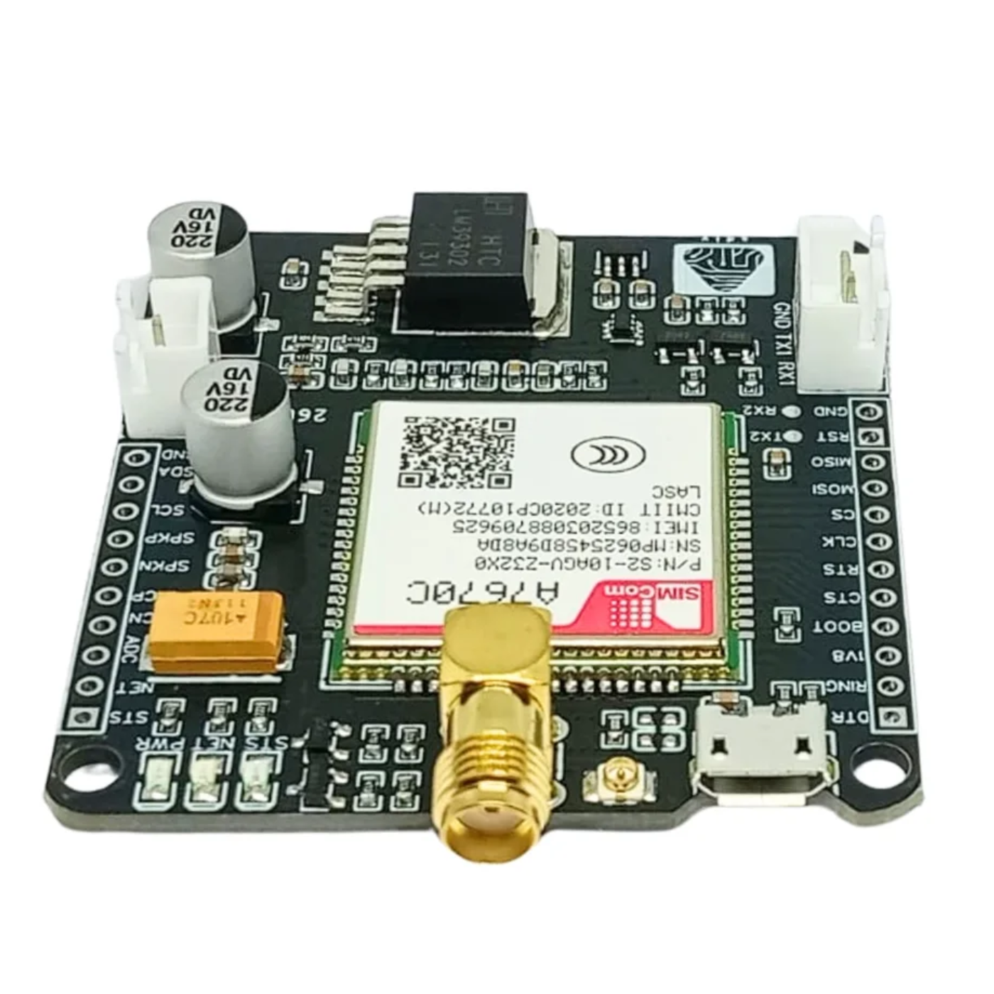 SIMA7670C 4G LTE GSM Development Board (LM39302) V1.1 -Devlelopment Boards -Robocraze