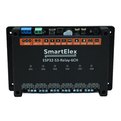 SmartElex Industrial 6-Channel ESP32-S3 WiFi Relay Module, Supports WiFi / Bluetooth / RS485 control, Onboard RS485 / Pico HAT interfaces - Robocraze