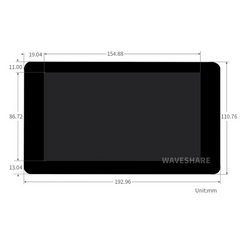 Waveshare 7inch Capacitive Touch Display for Raspberry Pi, DSI Interface, 800×480-Raspberry Pi-Displays Raspberry pi-Robocraze