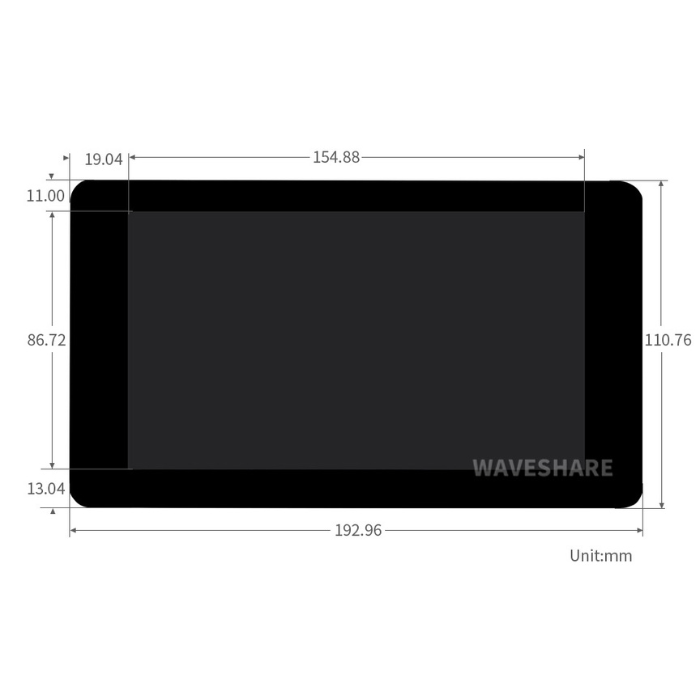 Waveshare 7inch DSI Capacitive Touch IPS Display 1024×600 for Raspberry Pi -Raspberry Pi -Displays Raspberry pi -Robocraze