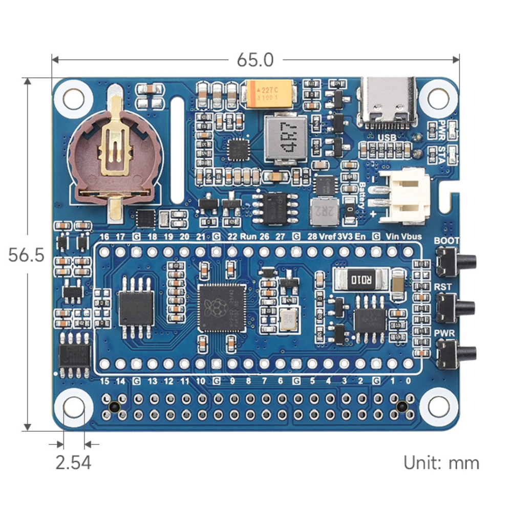 Waveshare Power Management HAT (B) for Raspberry Pi – Power Management Module -Raspberry Pi -Raspberry Pi Hats -Robocraze