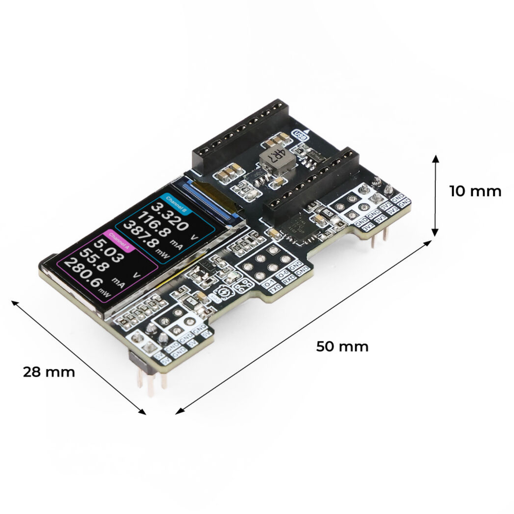 XIAO PowerBread – Breadboard Power Supply & Meter with XIAO Color LCD for 5V/3.3V Rails -Electronic Components -Prototyping Boards -Robocraze