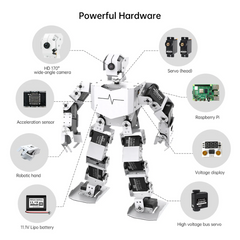 TonyPi Pro Hiwonder Humanoid Robot Development Kit with AI Vision & Raspberry Pi 4B 4GB - Classroom STEM Kit - Robot Kit - Robocraze