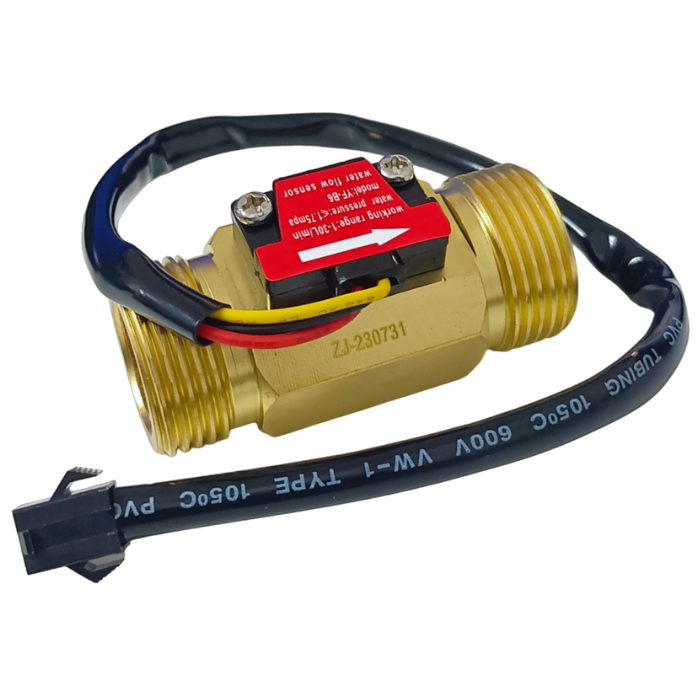 Water Flow Sensor YF-B6 G3/4 – Brass flowmeter for liquid flow measurement in plumbing.-Water Flow Sensor -Robocraze