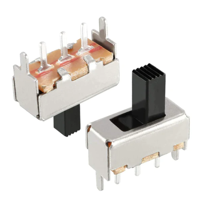 Slide Switch 3 Pin SPDT – Compact slide switch for circuit switching - Mini Switch - Electronic Components -Robocraze
