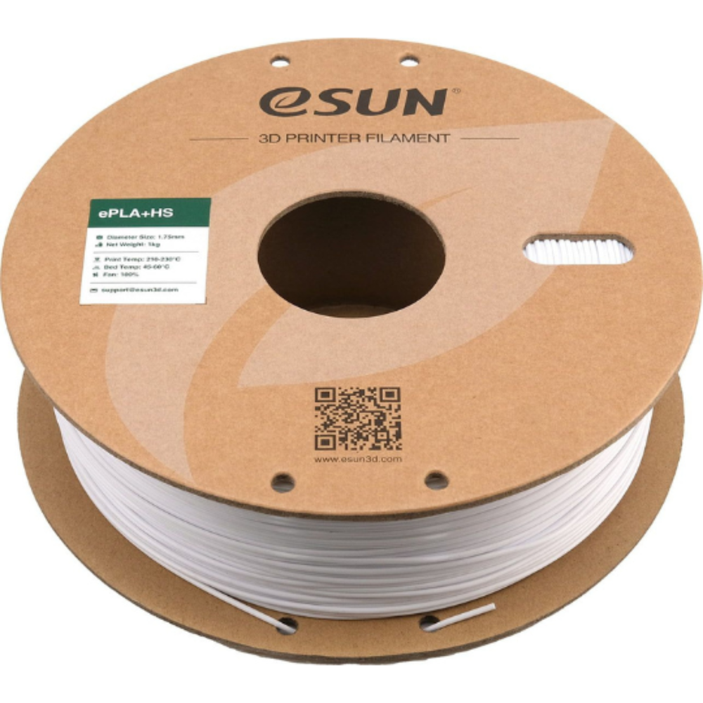 eSUN ePLA+HS White 1.75mm High Speed PLA Filament  - Robocraze