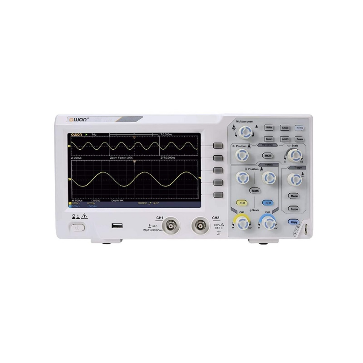 Owon SDS 1102 100MHz Digital Oscilloscope – Dual-channel DSO for accurate signal testing.-Oscilloscope -Robocraze