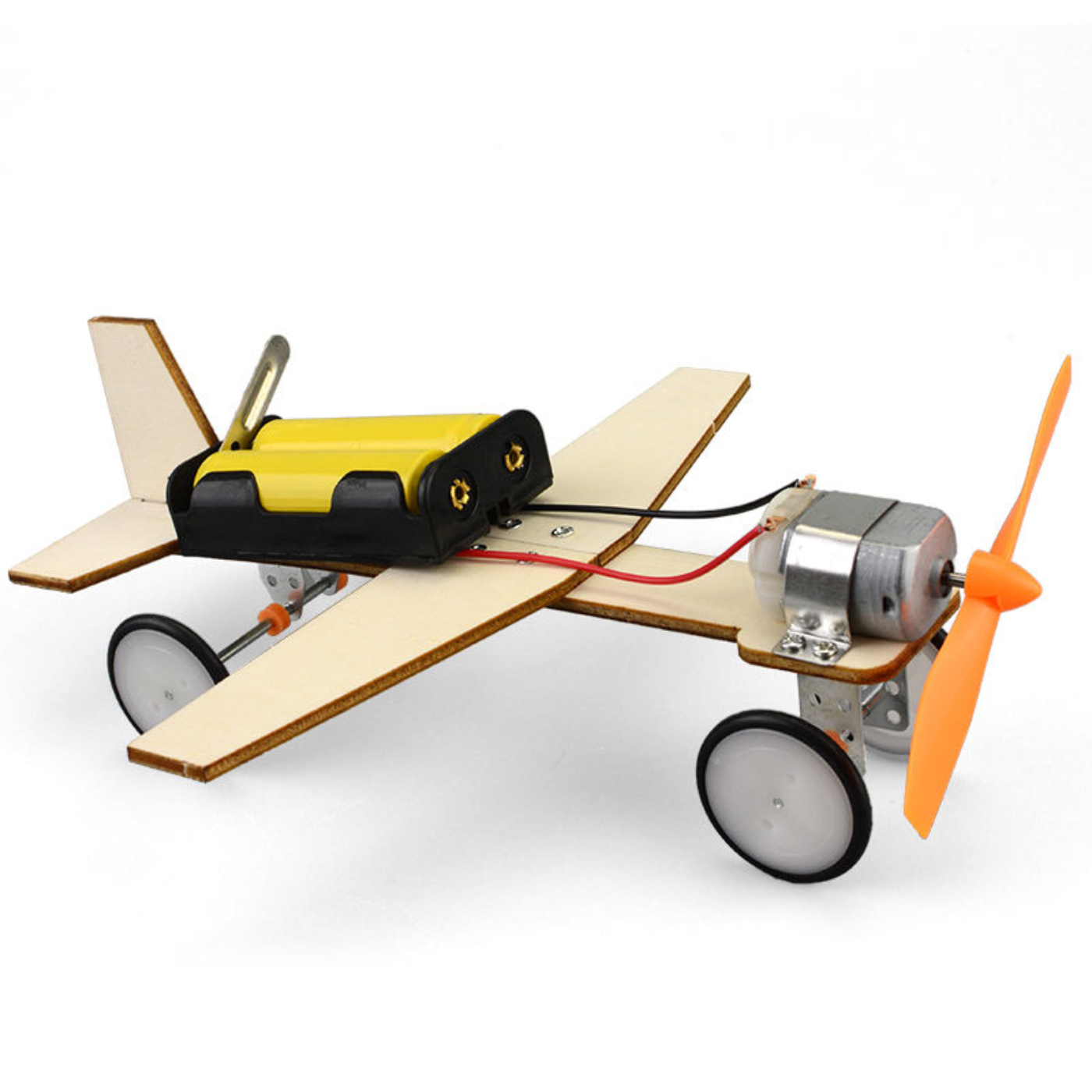 Pludo STEM Kit ElectroTaxi – DIY Science Kit for Kids 11–14 | Grade 6–8 Wooden Electric Aircraft Project -DIY Kit -Pludo Education Kit -Robocraze